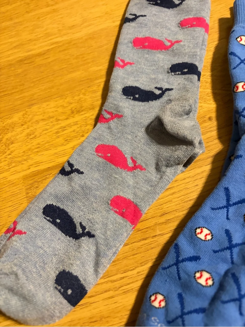 Set of 3 Men's Patterned Crew Socks VV- Blue Polka & Novelty Styles